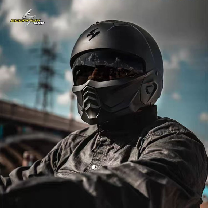 Full Face Motorcycle Helmet With Bluetooth - Мотоциклетный шлем USA Scorpion Exo-Combat II,