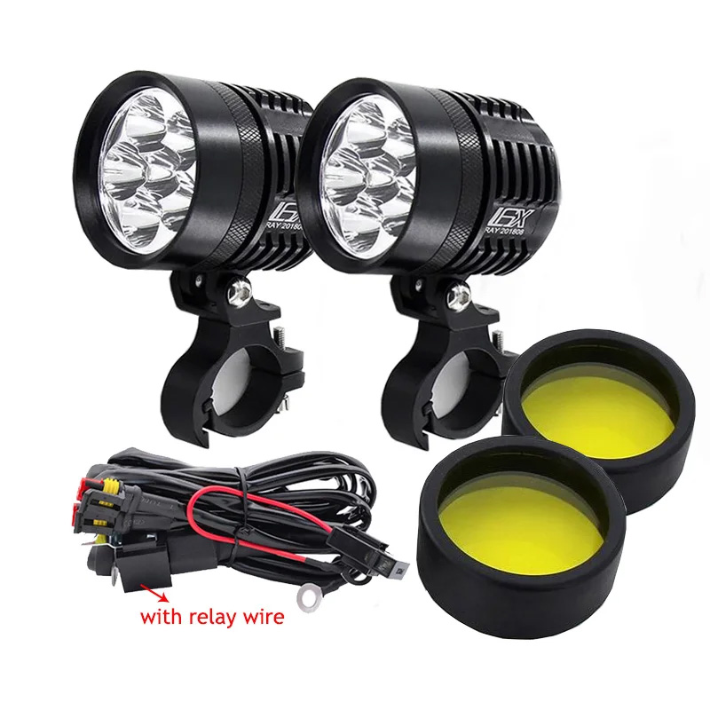 Двухцветная светодиодная строб – обзор и цена Universal Motorcycle Led Headlight Projector