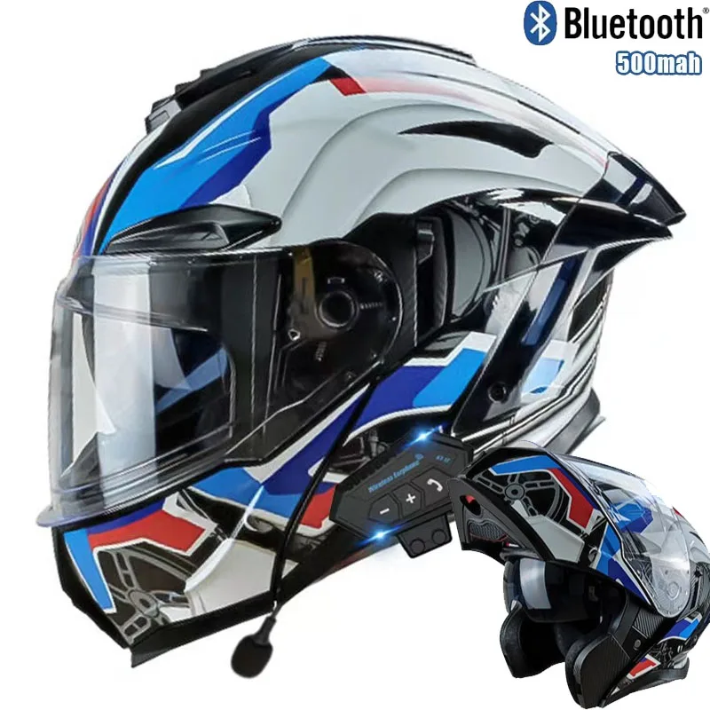Откидной мотоциклетный шлем с  – обзор и цена Full Face Motorcycle Helmet With Bluetooth