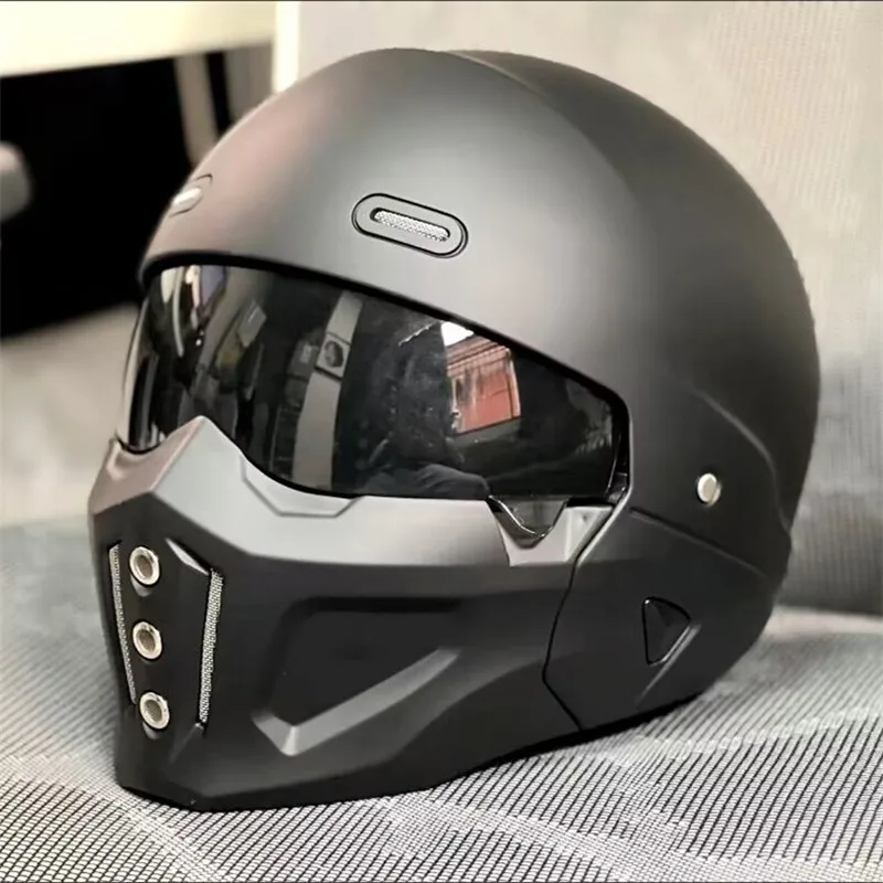 Винтажный ретро мотоциклетный  – обзор и цена Full Face Motorcycle Helmet With Bluetooth