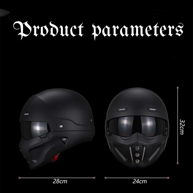Винтажный ретро мотоциклетный  – обзор и цена Full Face Motorcycle Helmet With Bluetooth
