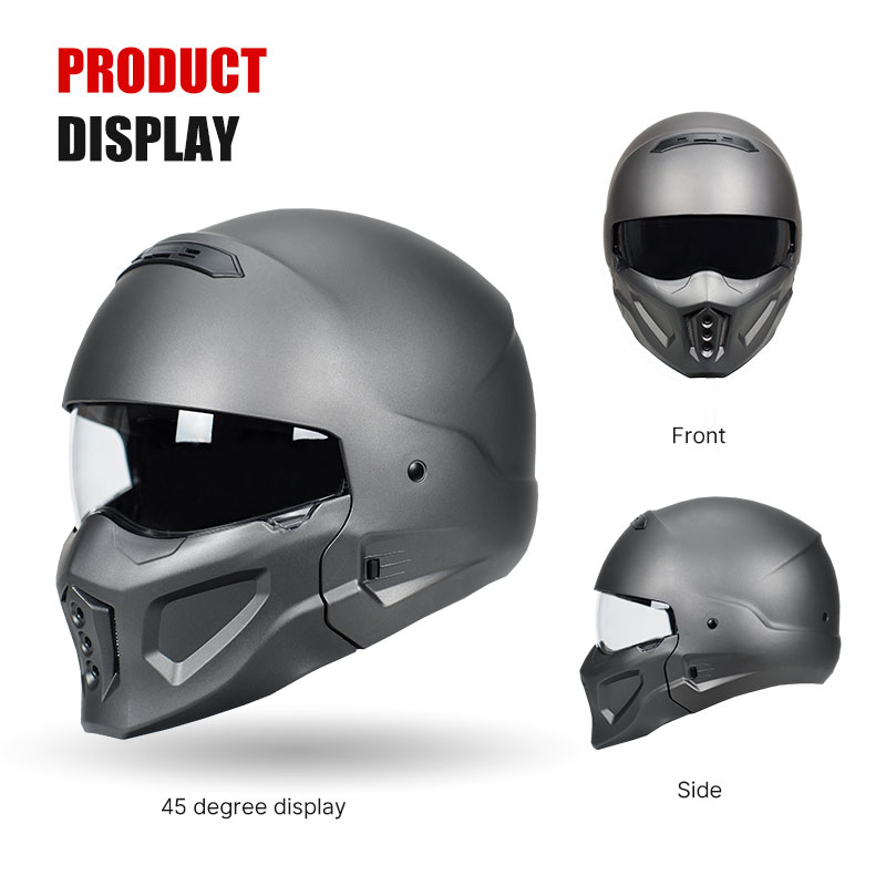 Прочный ярко-черный мотоциклет – обзор и цена Full Face Motorcycle Helmet With Bluetooth